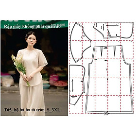 Rập giấy A0 bộ ragland cánh tiên mã T65 - bản vẽ