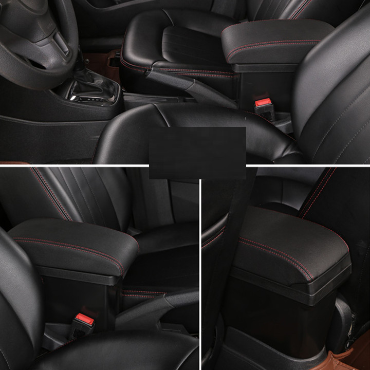 Hộp tỳ tay ô tô, xe hơi cao cấp dùng cho xe Hyundai i10 tích hợp 6 cổng USB (Mã SUSB-i10)