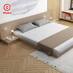 [Miễn phí vận chuyển & lắp đặt] Giường ngủ bệt thông minh kiểu Nhật cao cấp có vách ốp đầu giường Ohaha - GB005