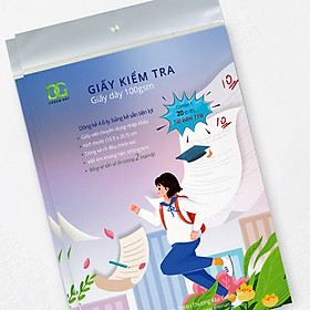Giấy kiểm tra dòng 4 ô ly giấy trắng dày, viết êm không lem, bảng kẻ sẵn tiện lợi, Combo 1: 20 tờ GKTL1-12 Green Art - Hàng chính hãng