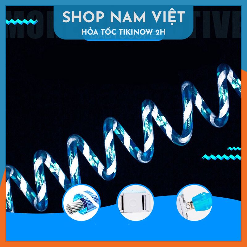 Dây Đai Chống Lạc Cho Bé, Dây Dắt Trẻ Em Đi Dạo Lõi Thép Phản Quang, Có Khóa Dài 2m5