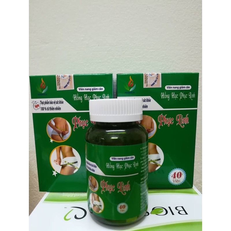 Viên uống kiểm soát cân nặng Hồng hạc Phục Linh- dạng Lọ - Hộp 40 viên, Lisse