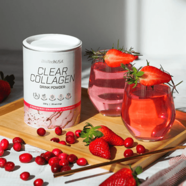 Bột Collagen Thủy Phân Loại I & II – Clear Collagen BiotechUSA Hộp 308g