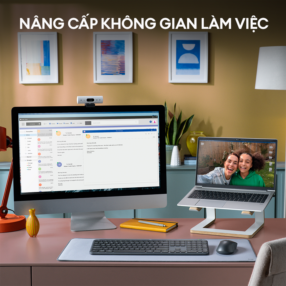 Bàn phím không dây mỏng Logitech Signature K950 - Hàng Chính Hãng