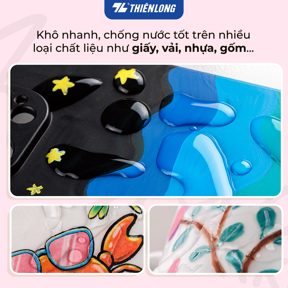 Acrylic Markers/ Bút sơn/ Bút lông 12/24/36 màu ThiênLong Colokit - Màu sắc tươi sáng, Không thấm qua mặt giấy