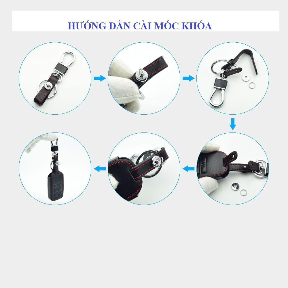 Bao Da Chìa Khóa Dành Cho Xe Nissan Navara, Xtrail, Teana, Terra, Sunny (Da Thật) Logo 3D
