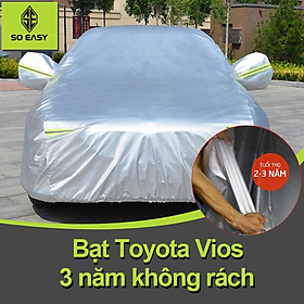 Bạt Che Phủ Xe TOYOTA VIOS  ,Bạt Dù OXFORD 3 Lớp Phủ Ô Tô Cao Cấp Siêu bền