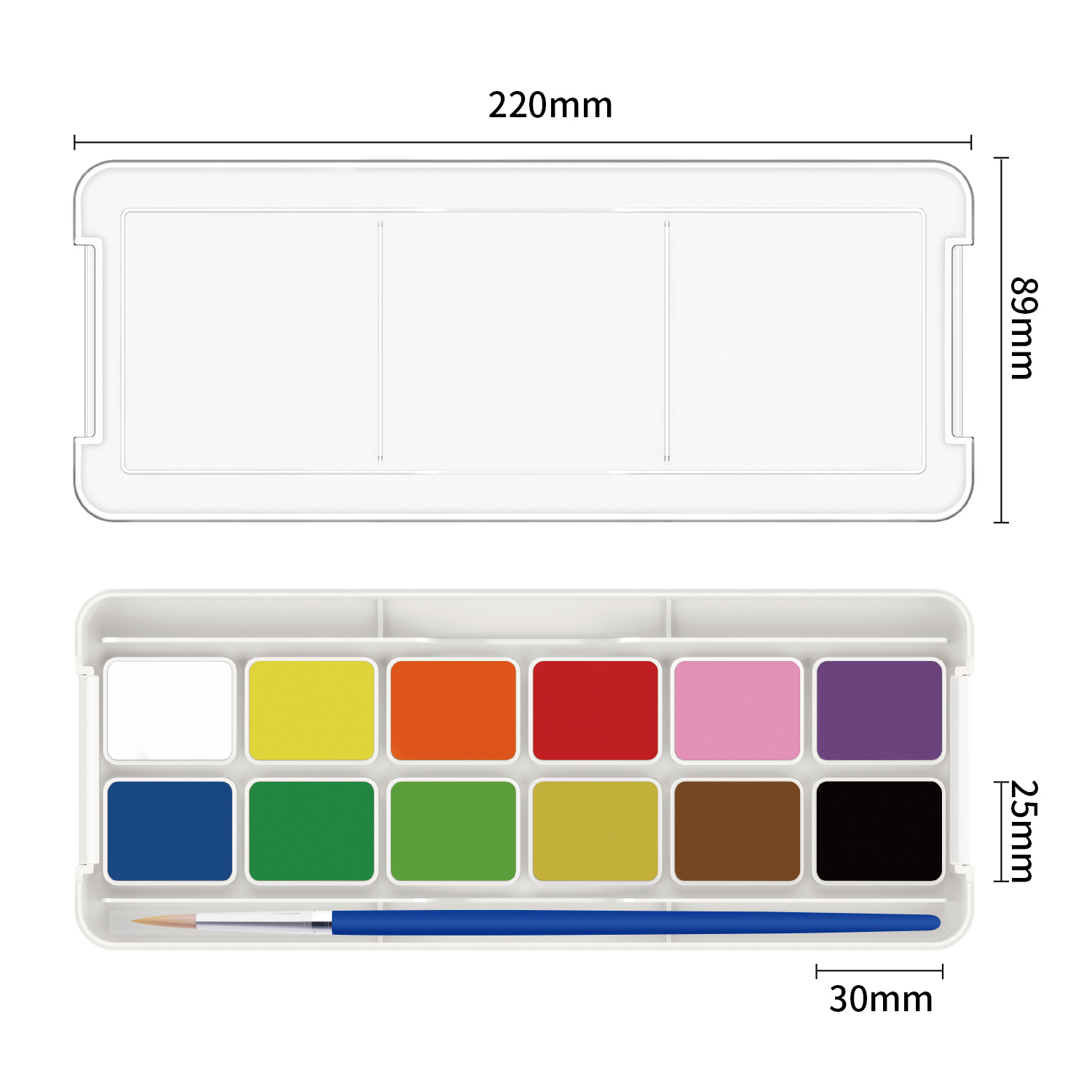 Màu Nước Dạng Nén Deli - 12 Màu/18 Màu/24 Màu - 73868 / 73869 / 73870