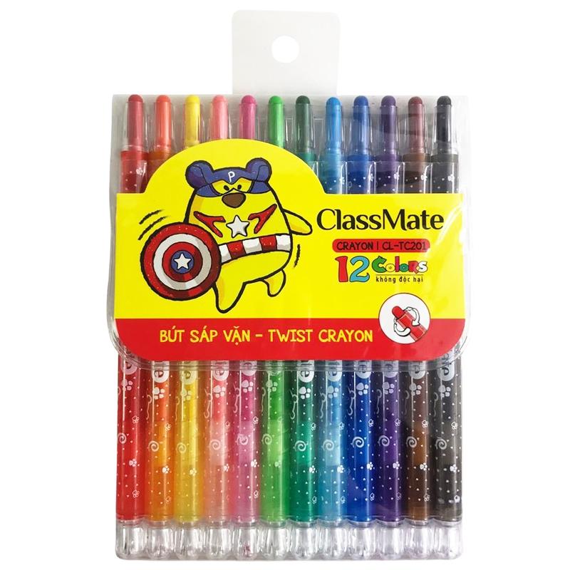Bút Sáp Vặn Dài Classmate TC201 - 12 Màu
