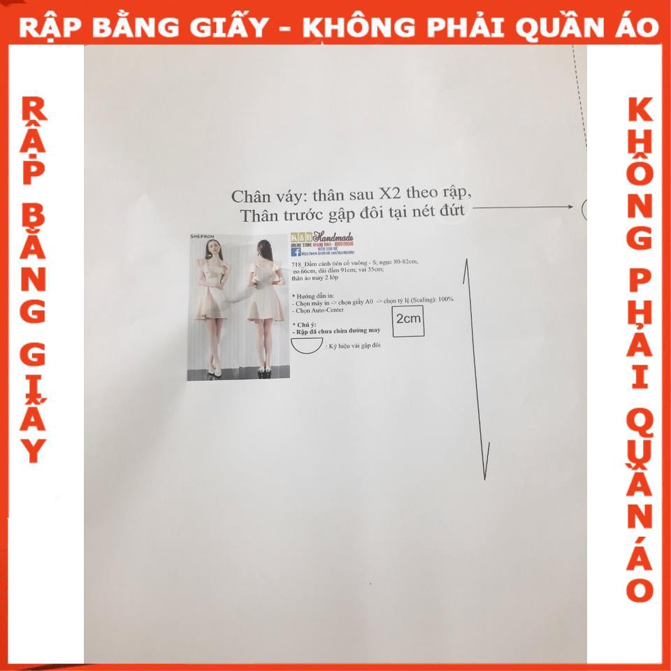 Rập giấy A0 đầm bé gái mã R28 (BẢN VẼ)