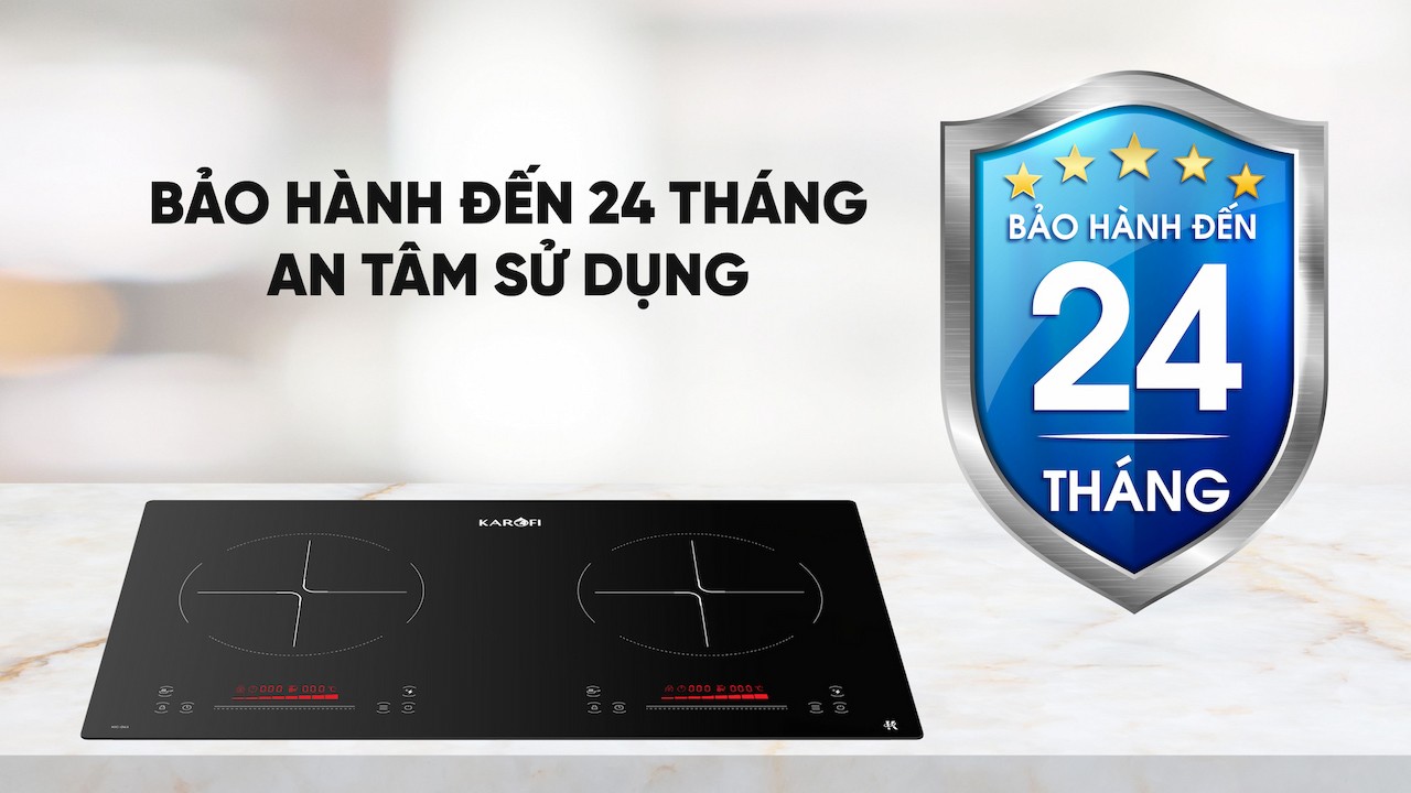 Bếp điện từ đôi Karofi KIC-D63 4.000W 8 mức công suất - Miễn phí vận chuyển toàn quốc - Bảo hành 24 tháng - Hàng chính hãng