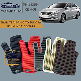 [HYUNDAI SONATA] Thảm Trải Sàn, Lót Sàn Ô Tô Cao Su Eudora CloudFoam Thiết Kế Theo Xe Dành Cho Xe HYUNDAI SONATA, Chống Nước, Không Mùi, Ngăn Bụi Bẩn, Dễ Vệ Sinh - Hàng Chính Hãng