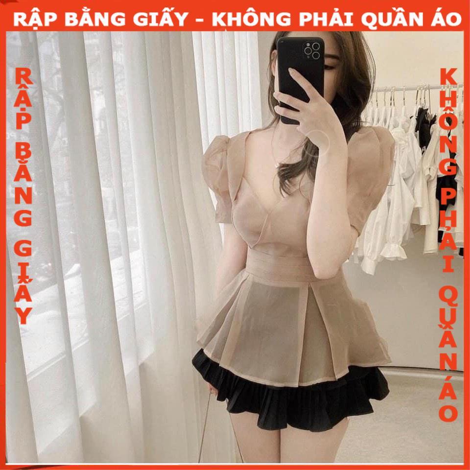 Rập giấy áo pelum tay phồng mã 1295 (BẢN VẼ)