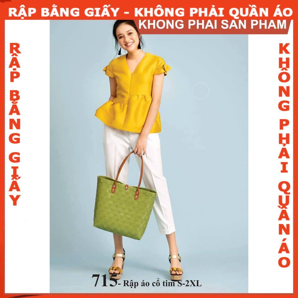 Rập giấy A0 áo croptop tay phồng
mã 715 (BẢN VẼ)