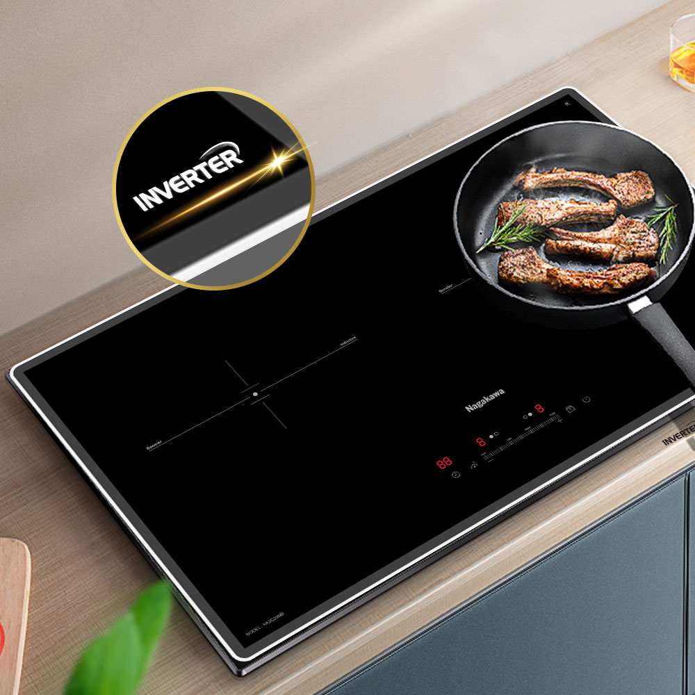 Miễn phí giao và lắp đặt toàn quốc - Bếp đôi điện từ Nagakawa UltraSlim NK2C26MB - Made in Malaysia - Bảo hành 5 năm - Hàng chính hãng