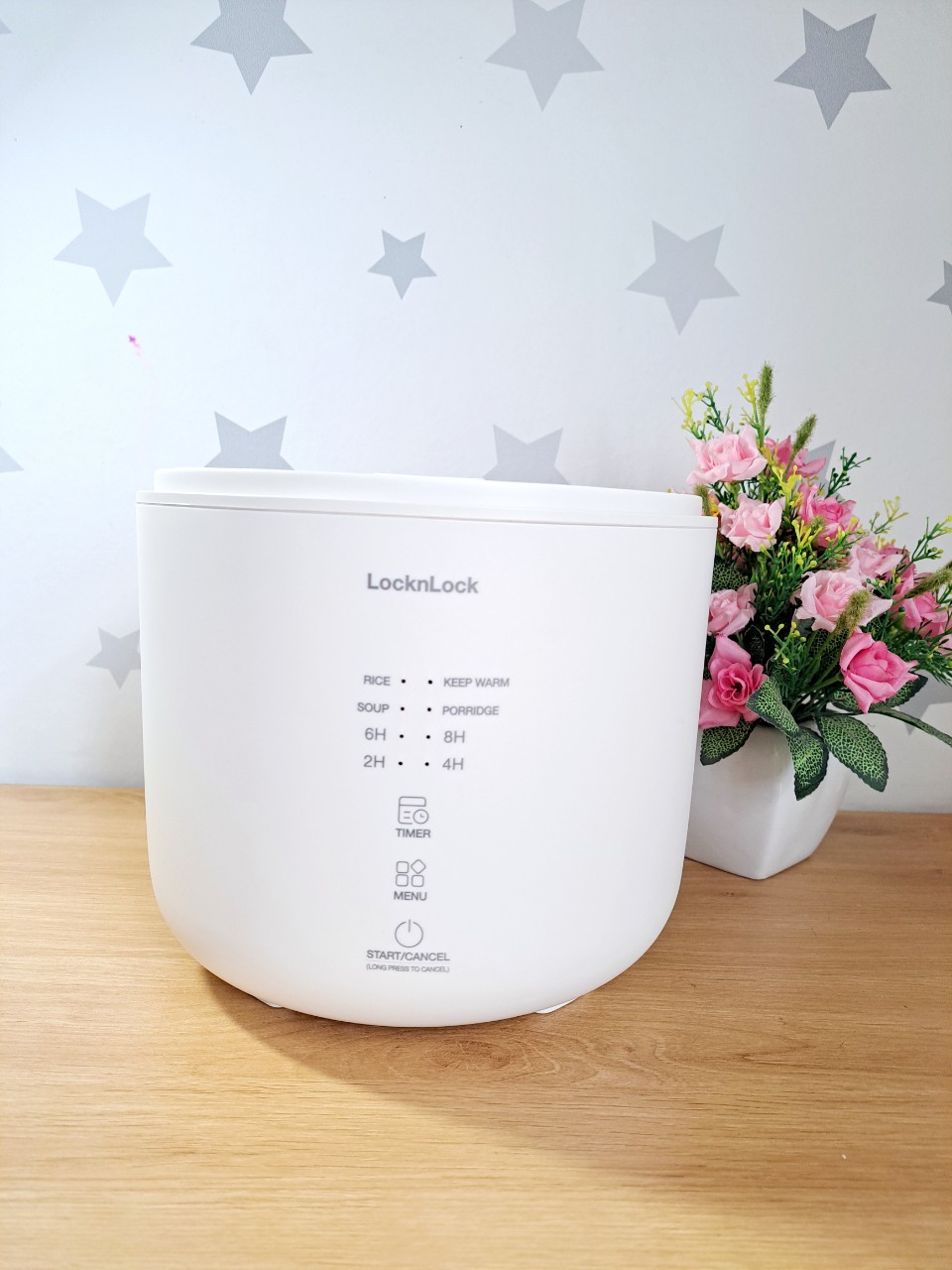 Nồi Cơm Điện Đa Năng Lock&Lock Bianco Donggeurami Rice Cooker 1L - EJR334IVY - Lòng Men Sứ - Hàng Chính Hãng