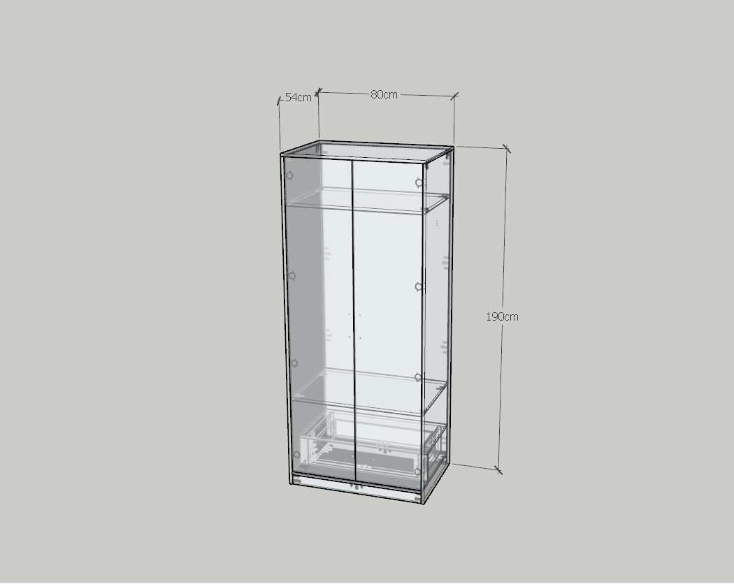HAPPY FURNITURE , HEINEE - Tủ quần áo 2 cửa mở, TCM_216 , 80cm x 54cm x 190cm DxRxC, sản phẩm phổ thông