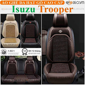 Áo trùm lót bọc ghế da xe ô tô Isuzu Trooper da hạt gỗ tự nhiên CAO CẤP