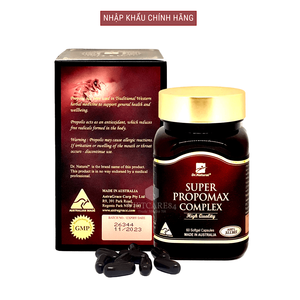 Viên uống keo ong tăng cường hệ miễn dịch, tăng sức đề kháng nhập khẩu chính hãng Úc SUPER PROPOMAX COMPLEX (60 viên) chiết xuất từ Keo Ong giúp tăng cường sức khỏe, nâng cao sức đề kháng, nâng cao thể trạng cho cơ thể