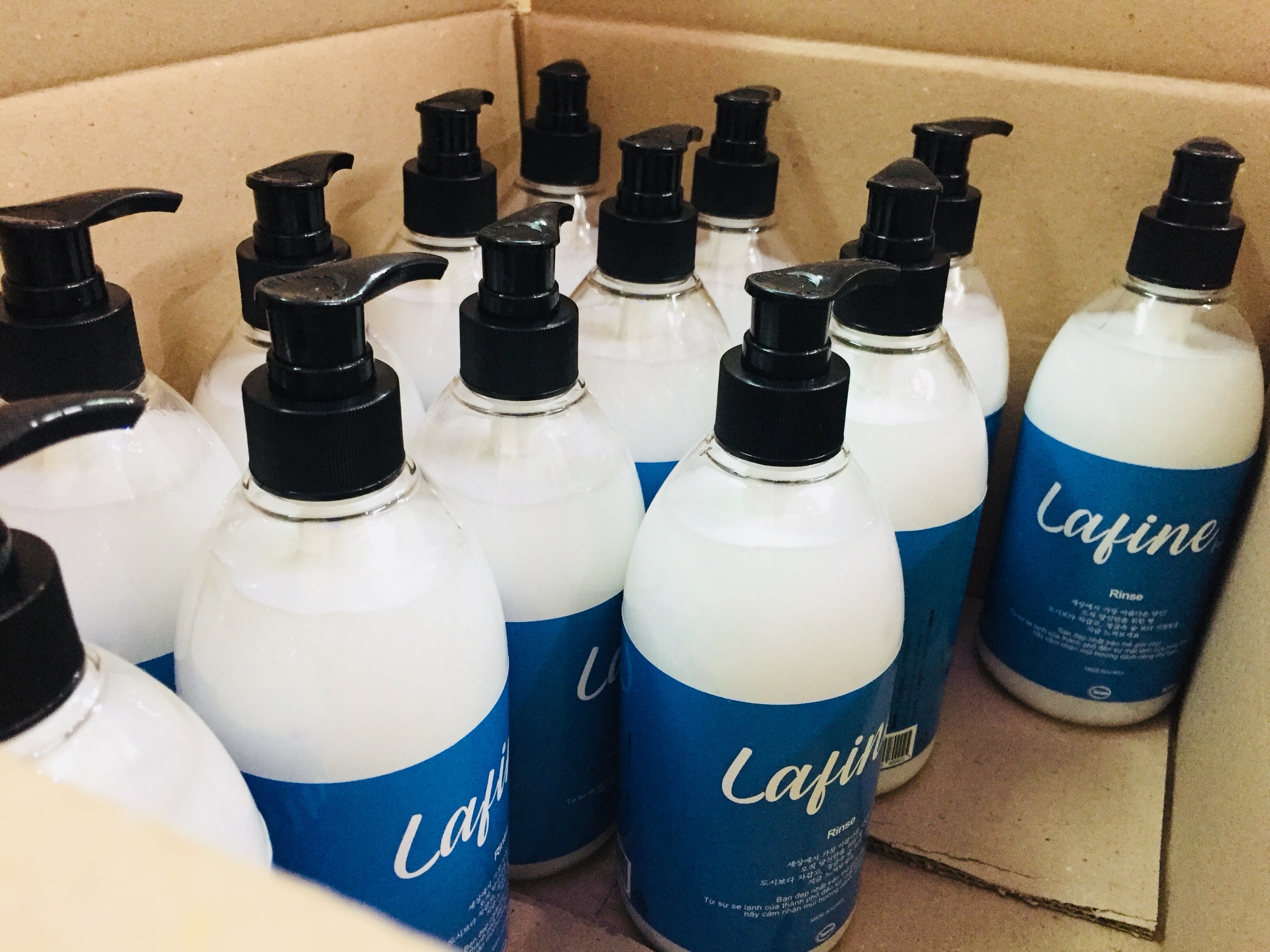 Combo dầu gội dầu xả Lafine hương Aqua 500ml
