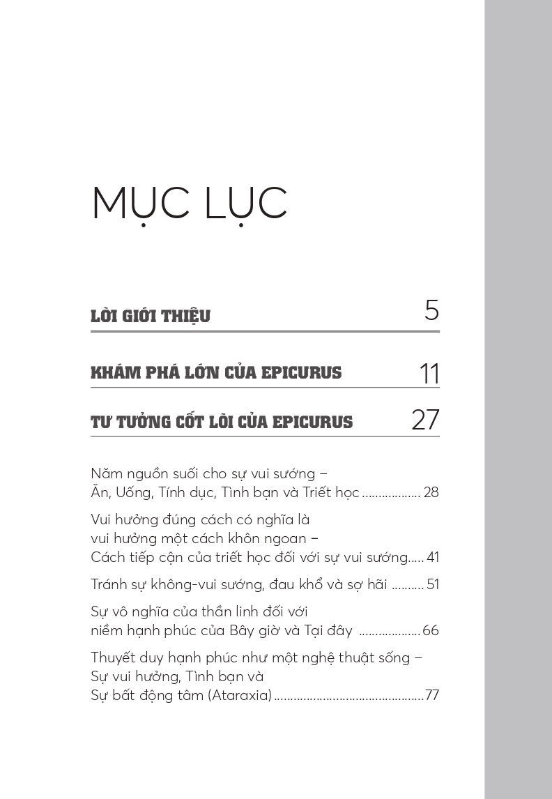 Những Nhà Tư Tưởng Lớn - Epikur Trong 60 Phút - Vanlangbooks