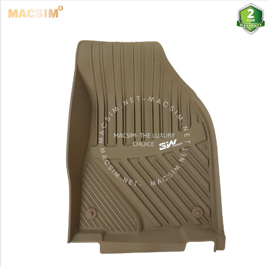Thảm lót sàn xe ô tô Toyota Highlander 2007-2019 Nhãn hiệu Macsim 3W chất liệu nhựa TPE đúc khuôn cao cấp - màu be