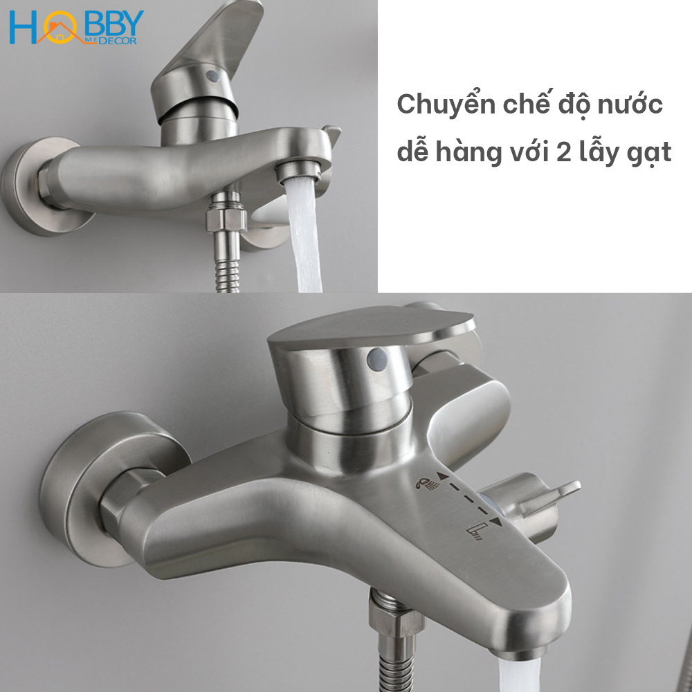 Củ sen nóng lạnh Inox 304 nút chuyển tiện dụng Hobby Home Decor CSNL1
