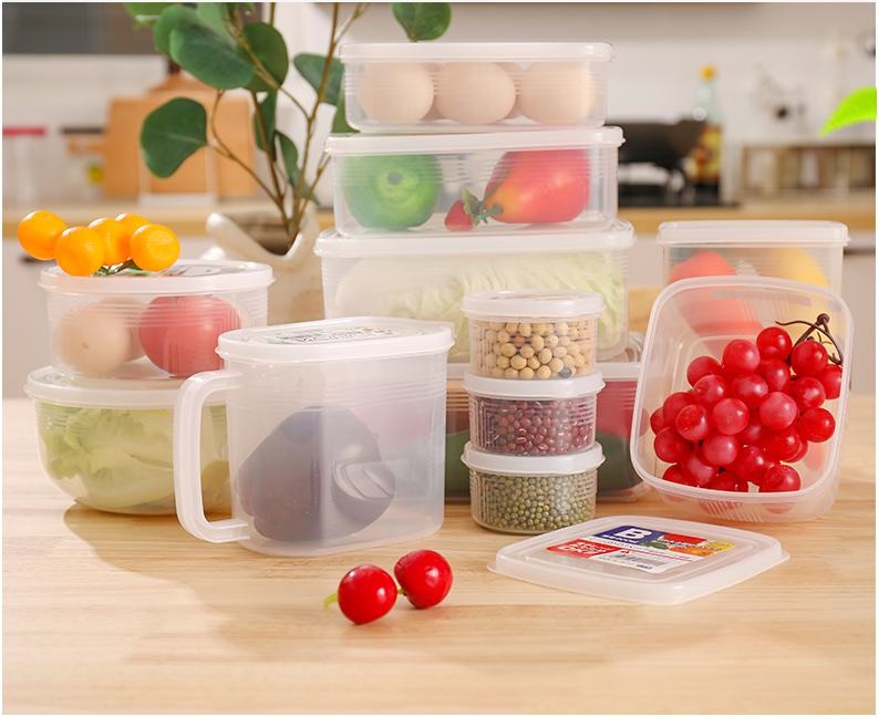 Bộ 03 chiếc hộp thực phẩm chữ nhật Nakaya 3000ml hàng nội địa Nhật Bản