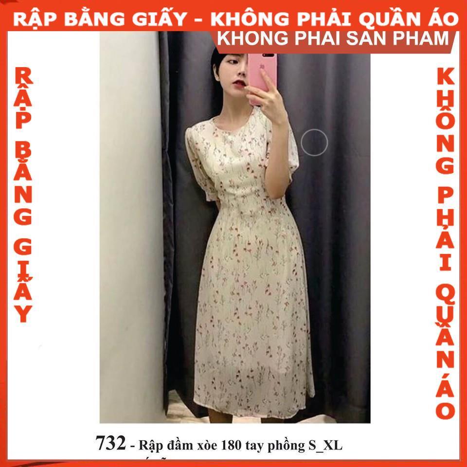 Rập giấy A0 mã 732 (BẢN VẼ) - rập đầm tay phồng