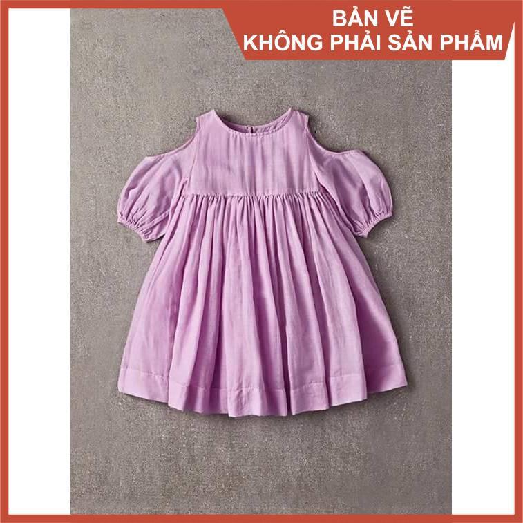 Rập giấy A0 đầm bé gái mã R100 (BẢN VẼ)
