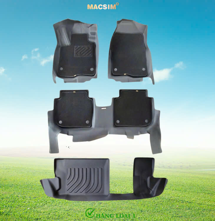 Thảm lót sàn xe ô tô 2 lớp Honda CRV 2023+ (3 hàng ghế sd3) Nhãn hiệu Macsim chất liệu nhựa TPE cao cấp màu đen