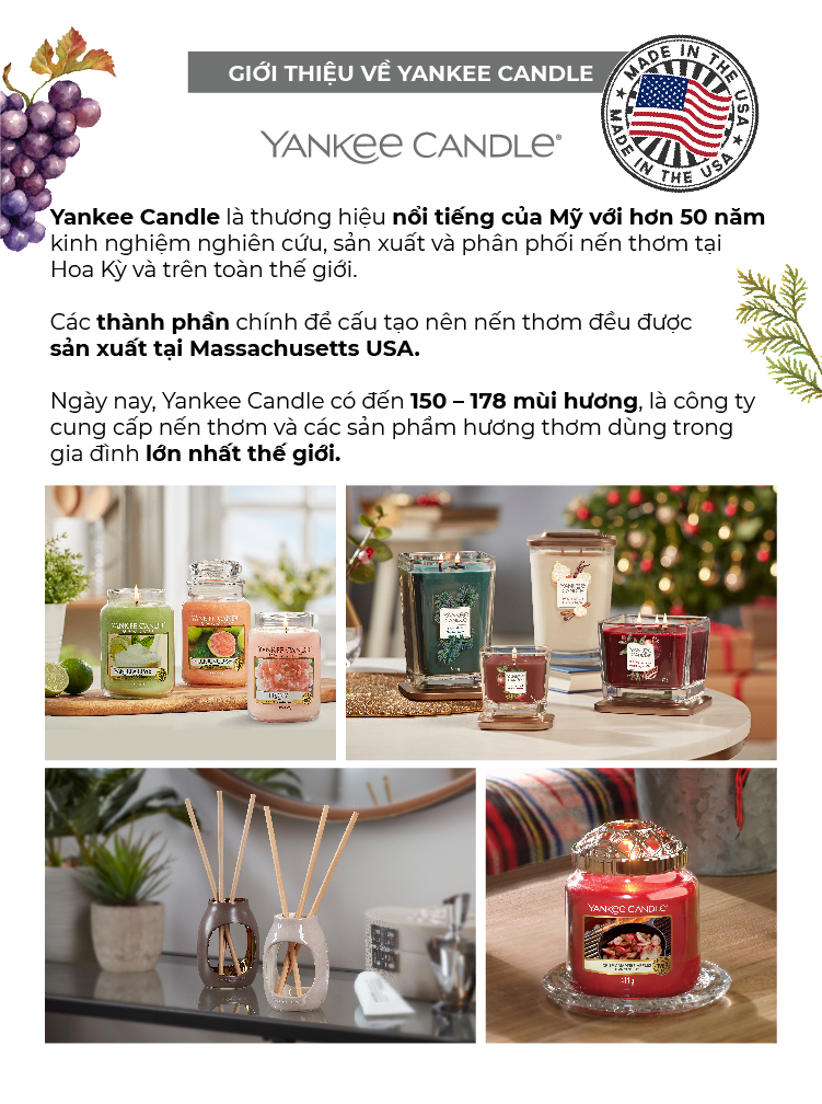 Chụp nến trang trí Yankee Candle - Antique Gold Leaves