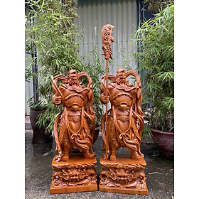 Tượng quan công bằng gỗ hương kt cao 20