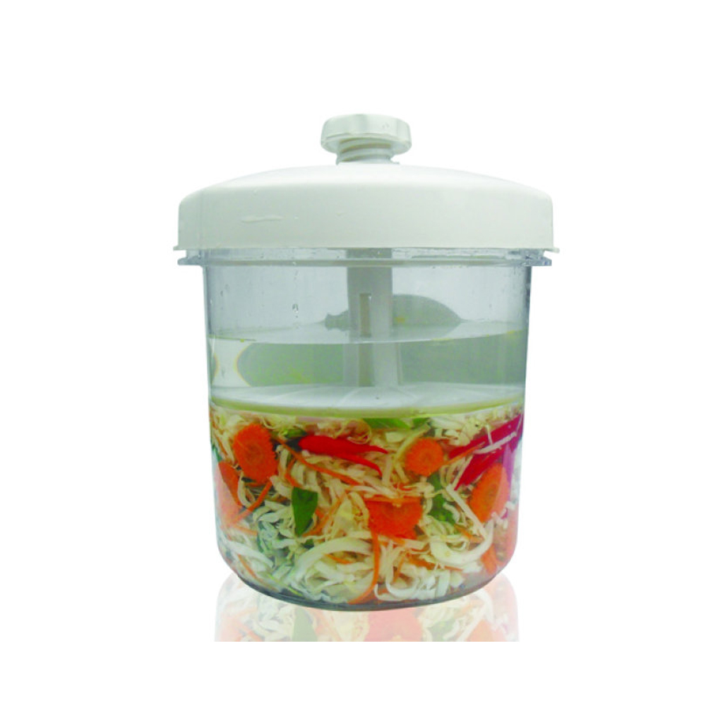 Hộp muối dưa cà thông minh tiện lợi tại nhà dung tích 5l kích thước 20 x 23cm nhựa PP an toàn cho sức khỏe chịu được axit, muối, kiềm - màu ngẫu nhiên + Tặng khăn lau Cotton xuất khẩu
