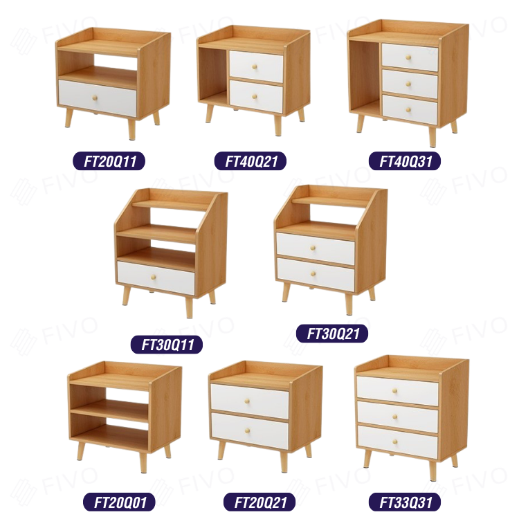 Kệ Tủ Đầu Giường Gỗ Cao Cấp FIVO FT20 Đa Dạng Mẫu Mã, Phong Cách Châu Âu Sang Trọng, Thiết Kế Hộc Tủ Tiện Lợi