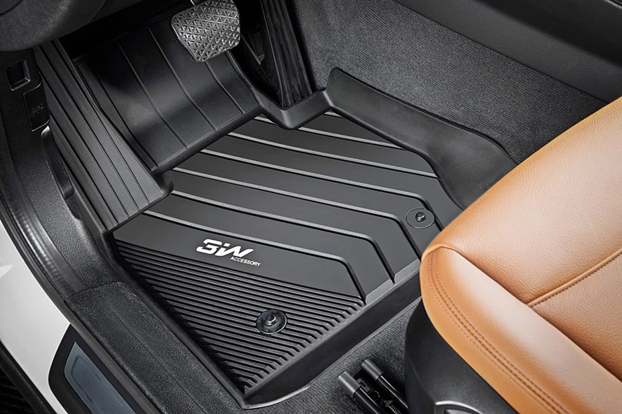 Thảm lót sàn xe ô tô BMW NEW X3 2018- đến nay Nhãn hiệu Macsim 3W chất liệu nhựa TPE đúc khuôn cao cấp - màu đen
