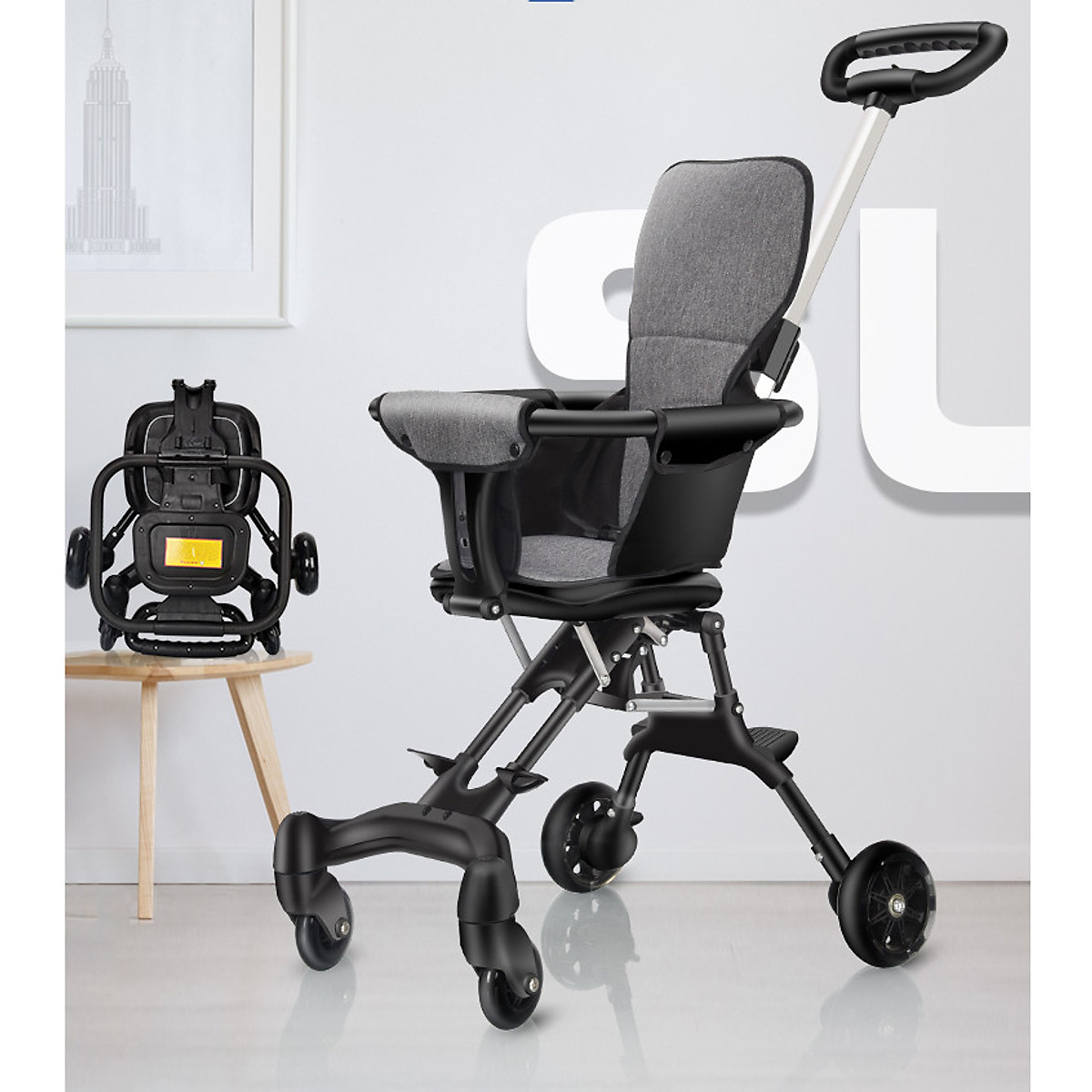 Xe đẩy du lịch cho bé, xe đảo chiều gấp gọn