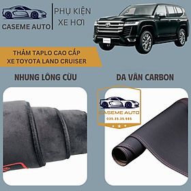 [TOYOTA LAND CRUISER] Thảm Taplo 3 Lớp Dành Cho Xe TOYOTA LAND CRUISER, Nhung Lông Cừu Và Da Vân Carbon Cao Cấp - Hàng Chính Hãng
