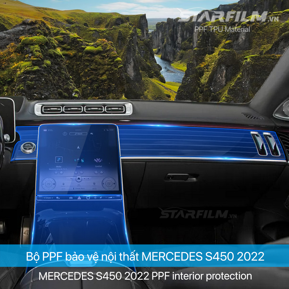 Mercedes Benz S450 2022 PPF TPU chống xước tự hồi phục STARFILM