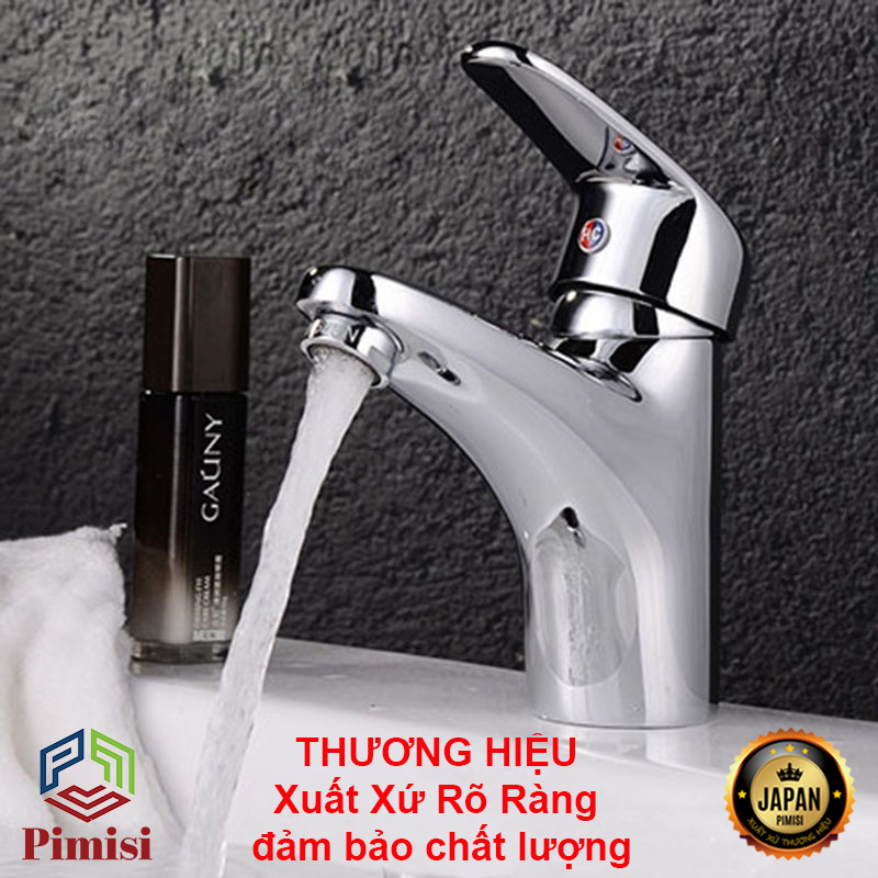 Vòi Chậu Rửa Mặt Nóng Lạnh Pimisi Thuộc Chậu Lavabo 1 Dùng Trong Nhà Tắm-Điều Chỉnh Bằng Gật Gù Gắn Bồn Rửa | Chính Hãng