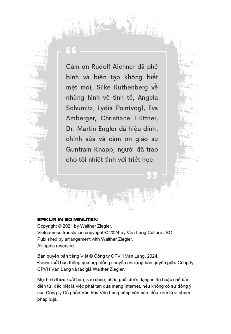 Những Nhà Tư Tưởng Lớn - Epikur Trong 60 Phút - Vanlangbooks