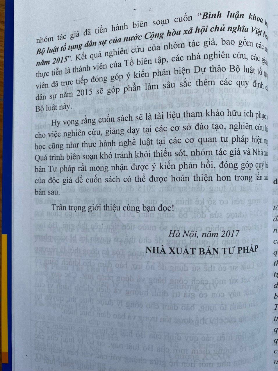 Bình Luận Khoa Học Bộ Luật Tố Tụng Dân Sự năm 2015