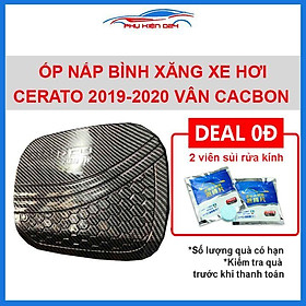 Ốp nắp bình xăng Cerato 2019-2020 vân cacbon chống trầy trang trí ô tô