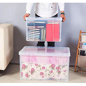 THÙNG NHỰA CHỮ NHẬT ĐA NĂNG CÓ NẮP ĐẬY QUAI GÀI TRONG SUỐT CÓ NHIỀU SIZE
