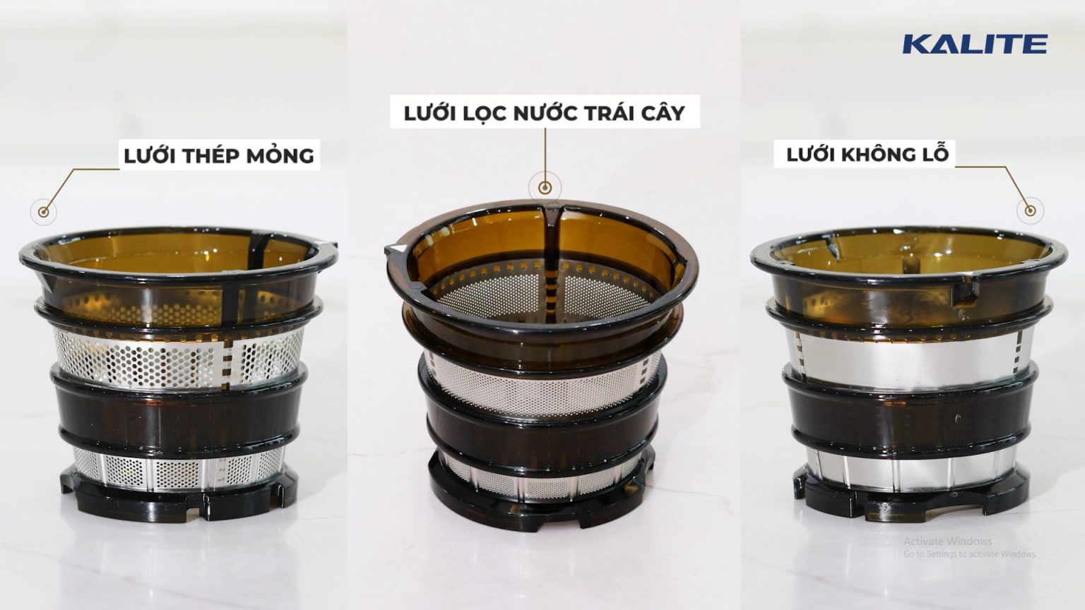 Máy Ép Chậm Cao Cấp Kalite KL-598 Kiệt Nước Tiêu Chuẩn Châu Âu 0.4 Lít Công Suất 400W - Hàng Chính Hãng