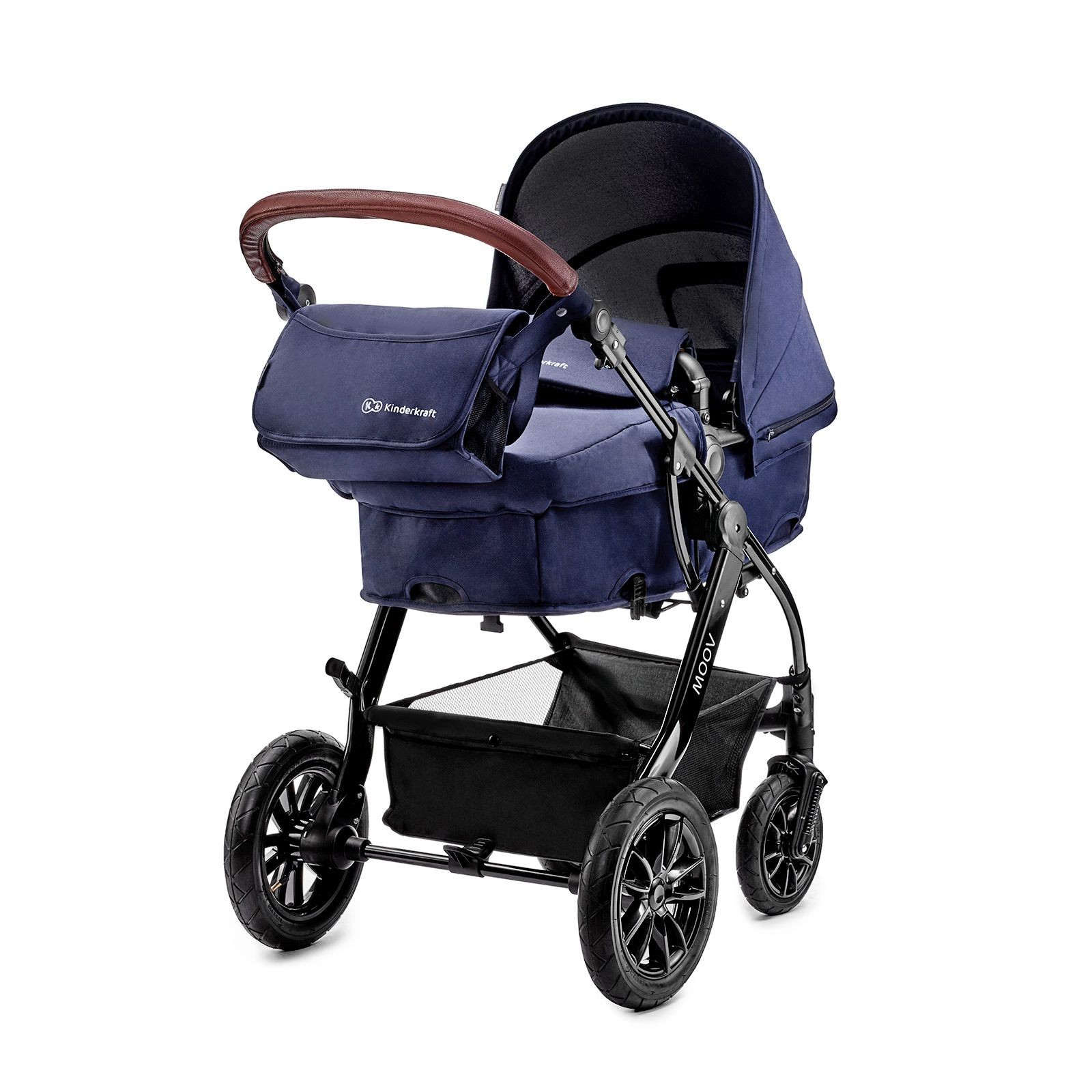 Bộ xe đẩy Kinderkraft MOOV3in1 cho bé từ 0 tháng tuổi đến 22kg - Gồm xe đẩy, xe nôi và ghế ngồi ô tô - Hàng chính hãng