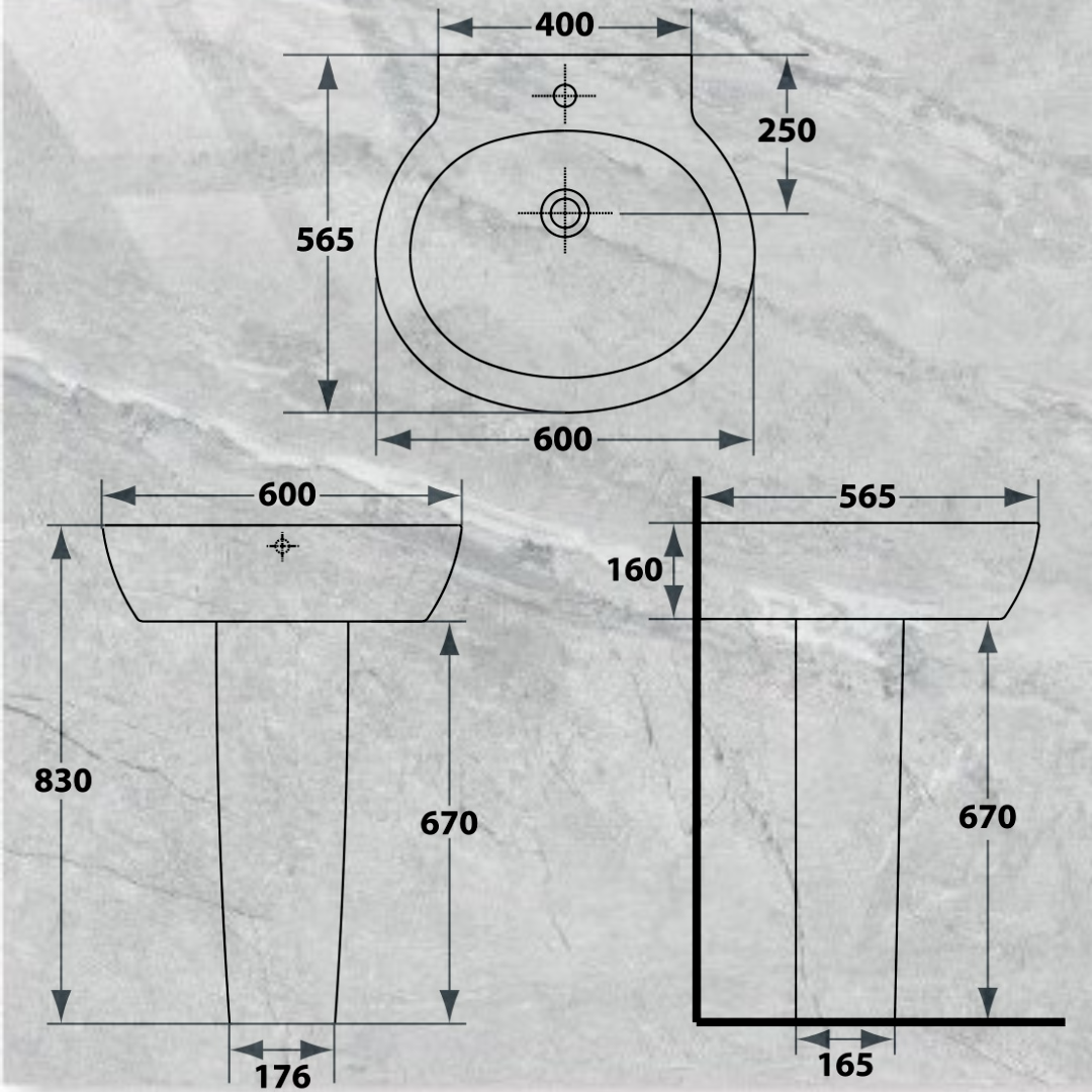 LAVABO KÈM BỆ ĐỠ CAO CẤP MÃ S-4386-4397