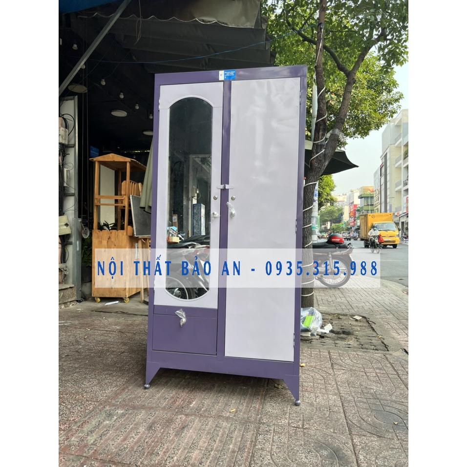 Tủ quần áo sắt 1m8 màu hồng- T8