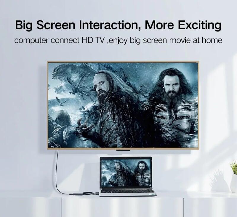 Ugreen UG40213MM106TK 50CM màu Đen Bộ chuyển VGA sang HDMI có trợ nguồn - HÀNG CHÍNH HÃNG