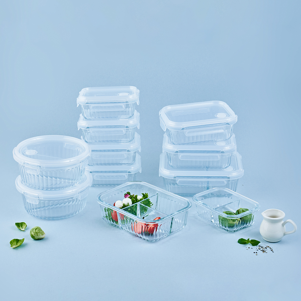 Hộp Thủy Tinh Chịu Nhiệt Wavelock V , Nhiều Size , dễ dàng lựa chọn . Nhập khẩu chính hãng Cobi home.